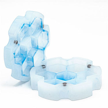 Blue & White Resin with 7 Slots - Dice Storage